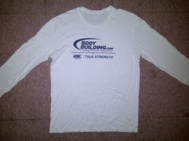Bodybuilding.com True Strength Optimum Nutrition ON White Tee T-Shirt Me... - $19.99