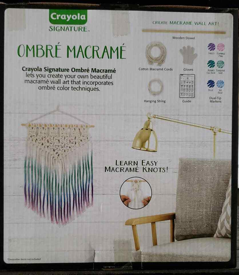 Crayola DIY Macrame Wall Hanging Kit, Ombre Macrame Supplies, Gift, (LOC 404) Item image 2