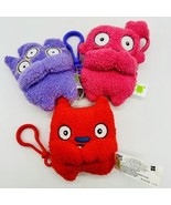 Ugly Doll Backpack Clip Lot of 3  Plush Lucky Bat Eye Love You Moxy Stuf... - $14.95