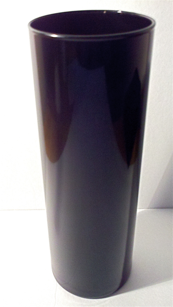 Libbey High Gloss Black Cylinder Vase - $7.49