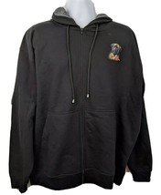 Dogs Playing Poker Mens Black Zip Up Hoodie Cassius Coolidge Art Size 2XL - £58.08 GBP