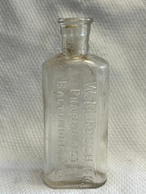 Vtg W.M. Fouch Co Pharmacists Baltimore , MD Apothecary Drug Store Glass... - $29.95