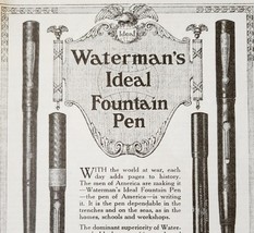 1917 Waterman Ideal Fountain Pen Advertisement Writing Supplies LGADYC4 - $371.81 MXN