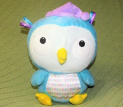 Hallmark Owl Plush Aqua Goodnight Kisses Baby Bedtime 9&quot; Stuffed Anmal 2015 Toy - £6.45 GBP
