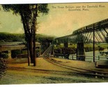 The Three Bridges over Deerfield River at Greenfield Massachusetts 1908 ... - $13.86