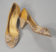 Seychelles Floral Open Toe Pumps Womens Size 7 EUC - £27.17 GBP