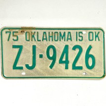1975 United States Oklahoma Tulsa County Passenger License Plate ZJ-9426 - £14.72 GBP