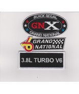 GRAND NATIONAL SEW/IRON ON PATCH EMBLEM BADGE EMBROIDERED 3.8L TURBO V6 - $244.32 MXN
