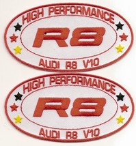 R8 V10 Sew Iron On Patch Emblem Badge Embroidered Srorts Car Racing - £11.21 GBP