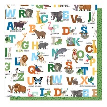 A Day At The Zoo Double-Sided Cardstock 12&quot;X12&quot;-ABC&#39;s - £20.74 GBP