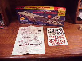 Hawker Hunter British Jet Fighter Kit Box, Instruction Sheet and Decals ... - £7.02 GBP