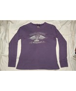 Harley Davidson of Bergen County Long Sleeve Shirt Purple Size X-Large - $32.55 CAD