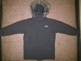 Boys North Face Gray Hyvent 550 Parka Snorkel McMurdo Jacket Coat Medium M 10 12 - $199.99
