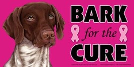 German Pointer Bark For The Cure Breast Cancer Awareness Car Fridge Dog Magnet - £5.43 GBP
