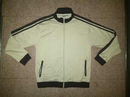 STARTING POINT Athletic Track Off White Ivory Beige Black Jacket Extra L... - $24.99