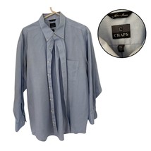 Chaps Men’s Non-Iron Dress Shirt 17-32/33 Blue Long Sleeve Button-Up - $277.42 MXN