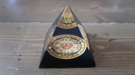 Vintage Acrylic Mayan Aztec Calendar Egyptian Pyramid Connection PAPERWEIGHT - £23.36 GBP