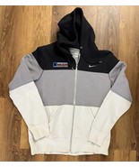 Vintage Y2K Nike Hoodie Columbus Marathon Black Grey Size Large EUC - $60.90 CAD