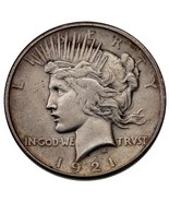 1921 Argent Paix Dollar En Très Fin VF État, Grafitti Sur Marche Arrière - €179,59 EUR
