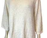 Nic + Zoe White and Green Short Sleeve Round Neck Sweater Size 3X - $18.99