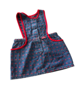 Vintage OshKosh B&#39;Gosh Toddler Girl Dress Jumper Red Flowers tulips rose... - $102.13 CAD