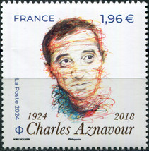 France. 2024. Charles Aznavour. Singer (MNH **) Stamp - £2.34 GBP