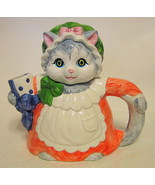 Grey Female Cat Teapot Hermitage Mint LTD Collectibles - $34.24 CAD