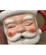 Vintage Santa Mug Japan Closed Sleepy Eyes Hand Painted Excellent 2.75” ... - $47.52