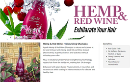 Agadir Hemp & Red Wine Shampoo, Liter image 2