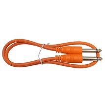 3&#39; Ft Foot Straight 1/4 Ts Guitar To Amp Fx Pedal Pa Dj Audio Patch Cable Orange - £11.78 GBP