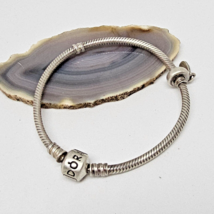 PANDORA 925 Sterling Silver - Add A Bead Snake Chain Bracelet Ale Slippe... - £35.14 GBP
