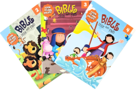 NEW Lot of 3 Children&#39;s Kids BIBLE Seek &amp; Find Activity Books Look &amp; Learn - £11.83 GBP