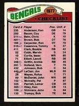Cincinnati Bengals Team Checklist 1977 Topps Football Card #205 marked   - £0.39 GBP
