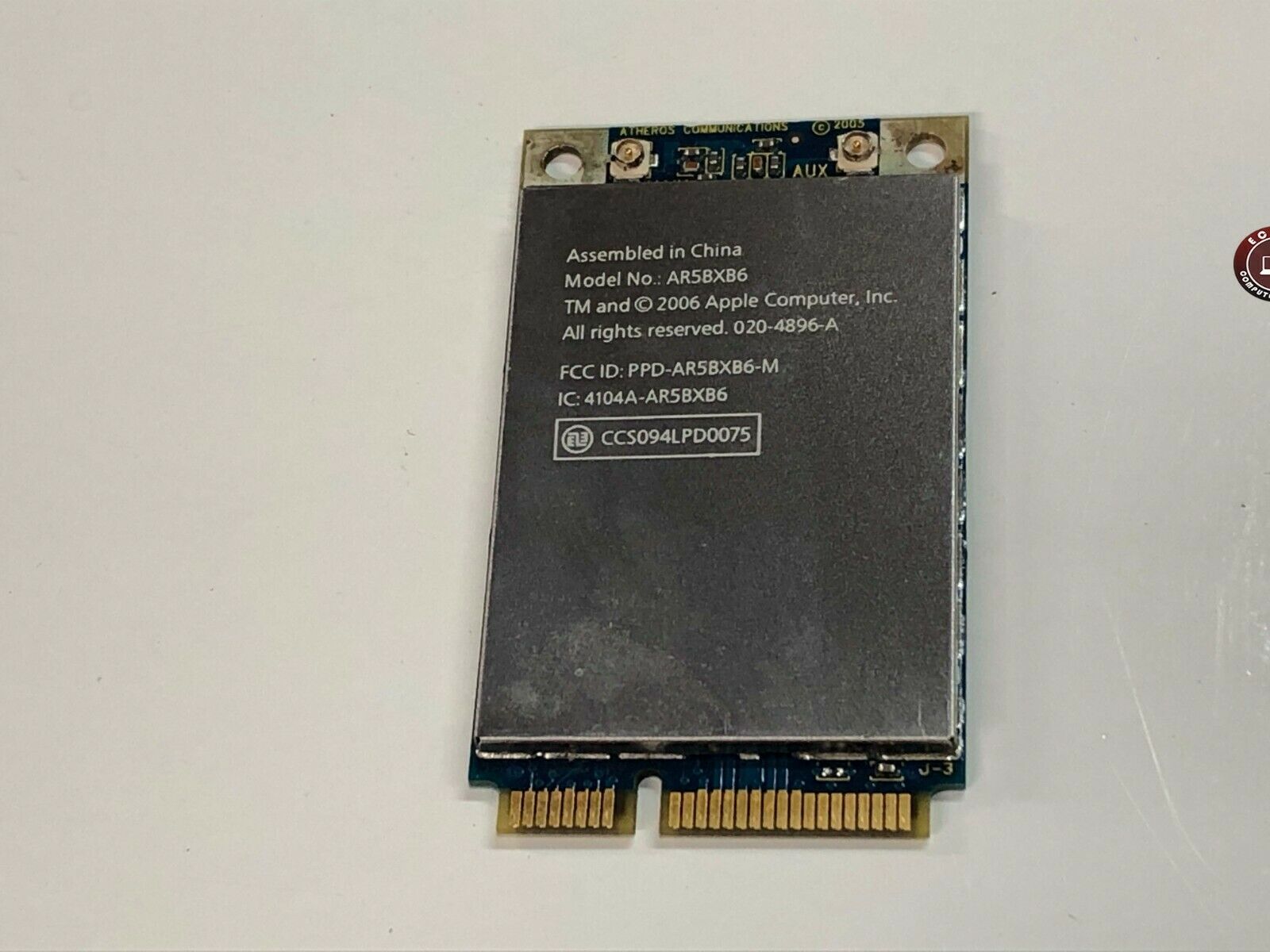 Apple MacBook Pro A1150 MA464LL-A Laptop WIFI Card AR5BXB6 020-4896-A 60... - $6.64
