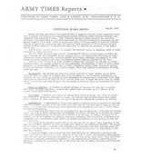 ARMY TIMES REPORTS August 1953 2-page newsletter - $13.58 CAD