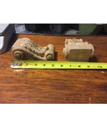 2 Plaster Corbels Traditional Scroll Leaf Decorative Rococo Style Approx 5” - $8.00