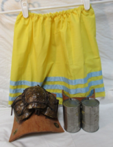 New Native American Seminole Girl&#39;s Handmade Yellow Ribbon Skirt Sz Med - $34.65