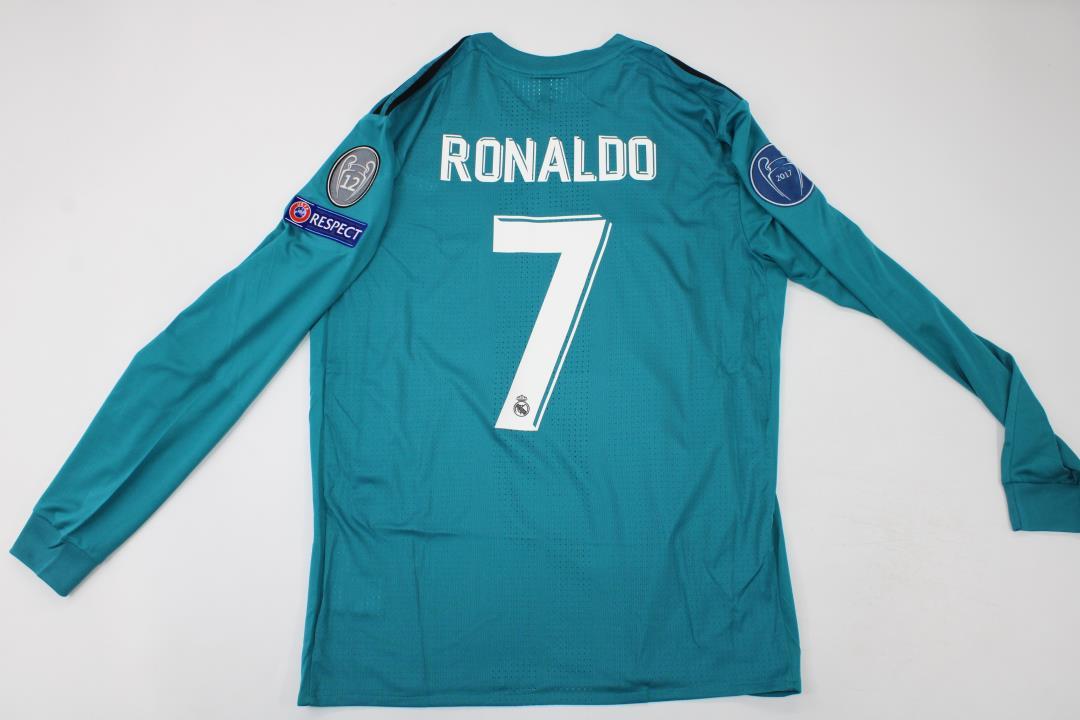 real madrid jersey 2017 2018 shirt third kit ronaldo champions version player