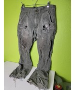 Vintage Carhartt Workwear Pants Denim Jeans Gray Mens 31x30 Distressed Vtg - £99.73 GBP