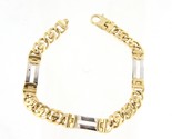 8.75&quot; Unisex Bracelet 10kt Yellow and White Gold 404544 - £729.95 GBP