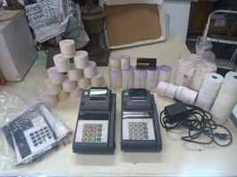 2 Veriphone Tranz 420 Porable Payment System Machines * w Thermal Tape S... - $161.65