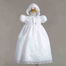 Gorgeous Lace Baby Girl Christening Dress Hat Set, Crayon Kids USA - £30.33 GBP