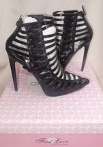 First Love By Penny Loves Kenny whisper black cage sandals Size 7.5 new - £36.27 GBP