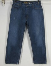 Levi&#39;s Silver Tab Relaxed Men&#39;s W36 L30 Dark 100% Cotton Blue J EAN S Vintage Fray - £21.95 GBP