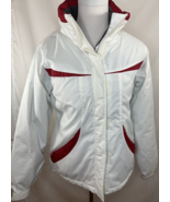 Champion C9 Winter Coat Small Hooded Lined Insulated Pockets White with ... - £18.05 GBP