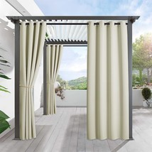 Patio Curtains Outdoor - Exterior Curtain Windproof Curtains For Porch Gazebo Pe - £31.38 GBP