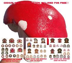 Oversized Freeform Rigid Foam Mushroom shape RED HEAD Fantasy Craft, Hobbit home - £25.74 GBP+