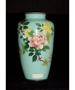 Japanese Silver Wire Cloisonne Vase Artist Signed late 19th Century Anti... - $899.99