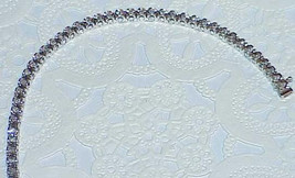 14K 1.00 Carat Pave Diamond Tennis Bracelet White Gold Barrel Link - £592.12 GBP