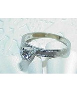 14K .33 Carat VS Diamond Solitaire Ring White Gold Sz 7.5  Engagement - £319.73 GBP